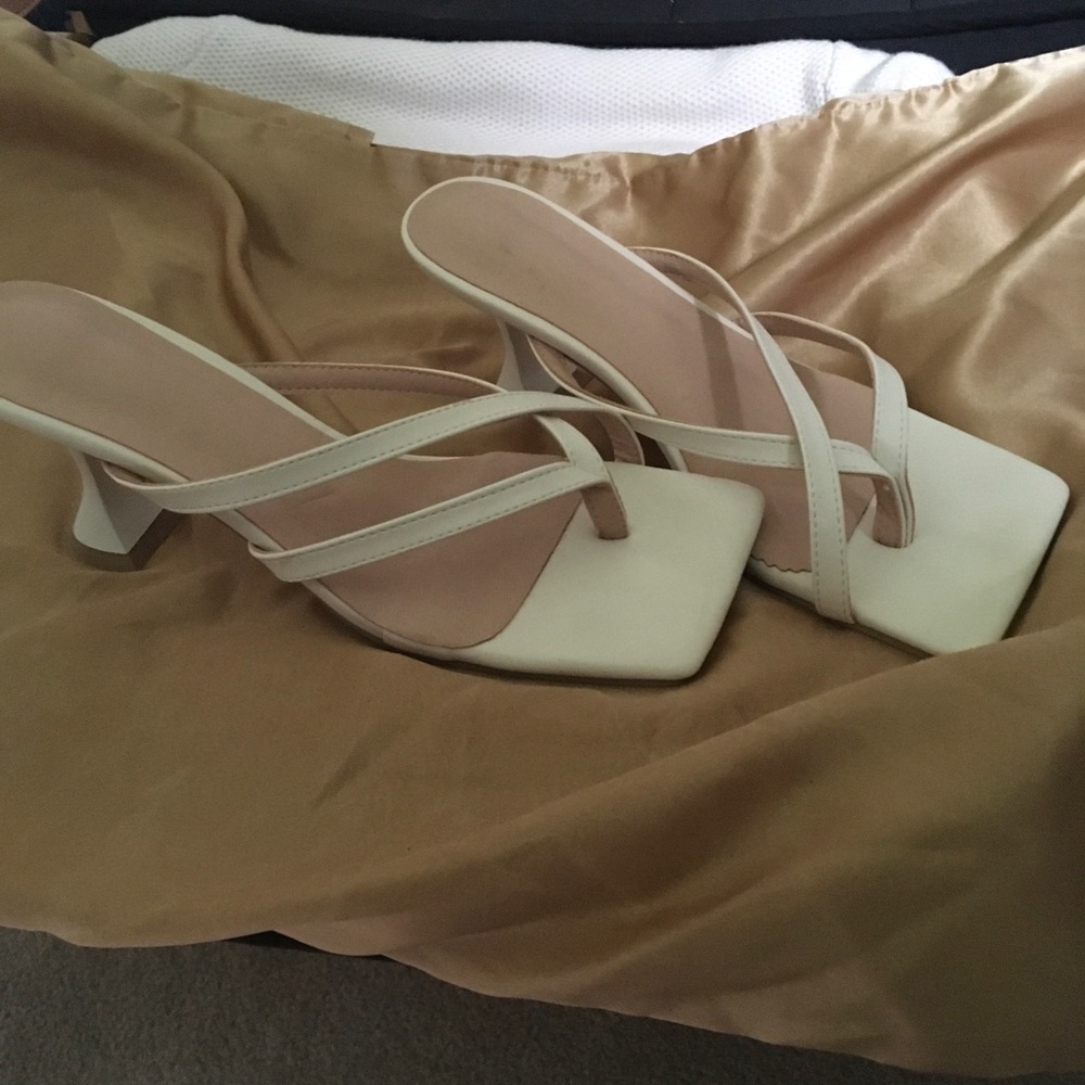 White sandals